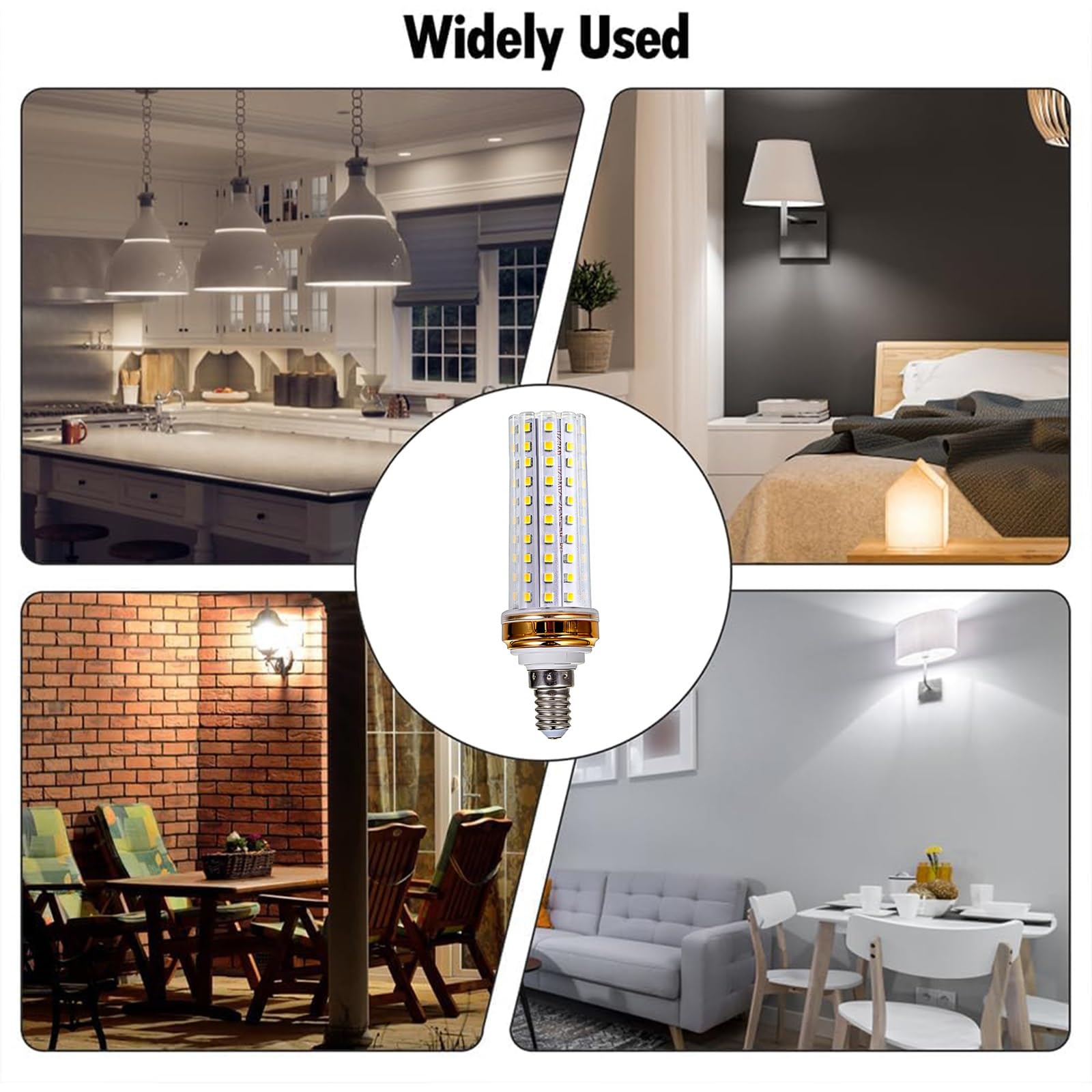 Bombillas LED E14 20W Equivalente A 200W Ahorro Energético Larga Vida Útil (CRI > 80) Sin Parpadeos 2000LM Para Salón Dormitorio Cocina Comedor No Regulable(Cool White 6000K,10 Pack)