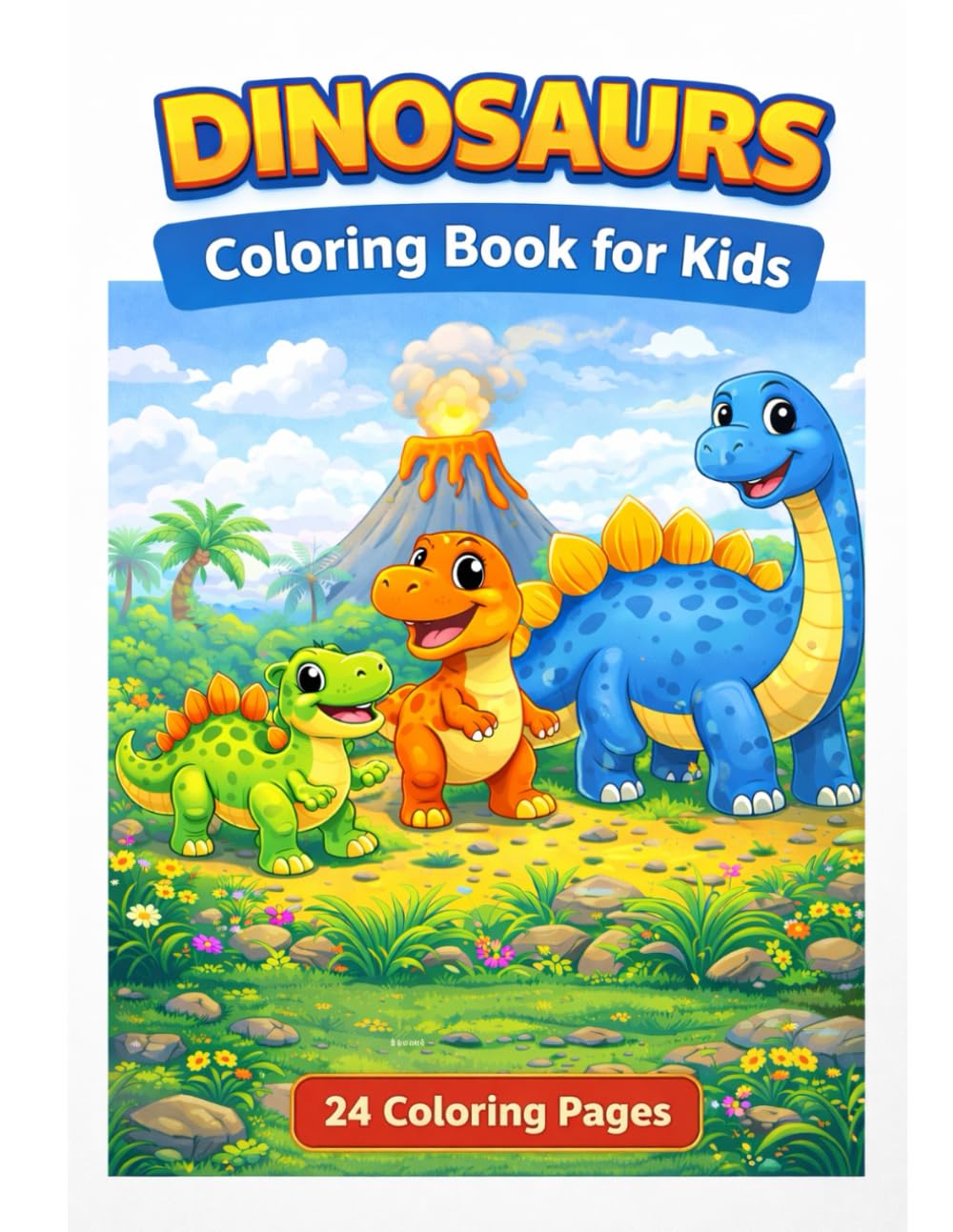 Dinozaury Coloring Books for Kids: 24 Fun Coloring Pages