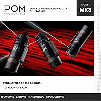 Vista 4 de POM MK3 Pepper Spray, Belt Clip Model, Maximum Police Strength OC with UV Marking Dye, Quick Flip Top Safety, 360° Performance at Any Angle