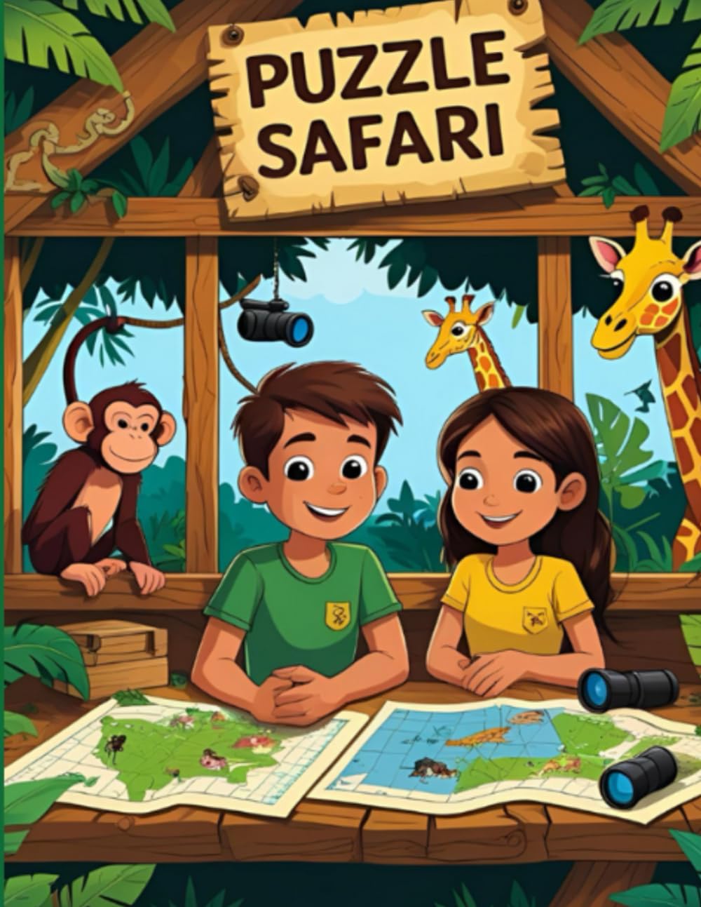 Puzzle safari: Word Puzzles, Mazes, Math Riddles, Color Challenges & Fun Facts