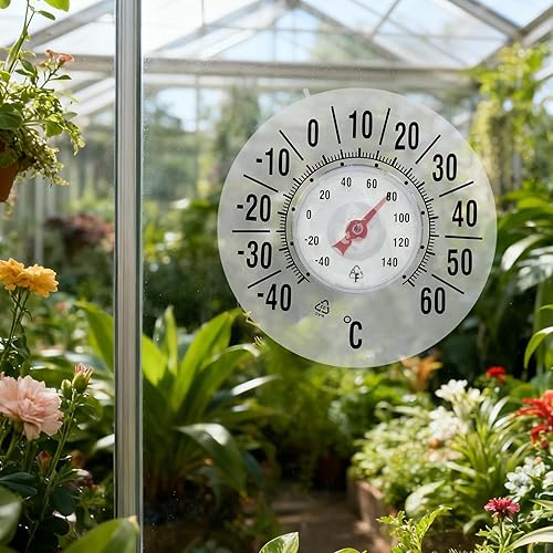 Miniatura 5 de Indoor Temperature Gauge, Suction Wireless Meter, 7.09 Inches Wall Clock with Accurate Reading, Temperature Meters with Reliable Sensor, Home