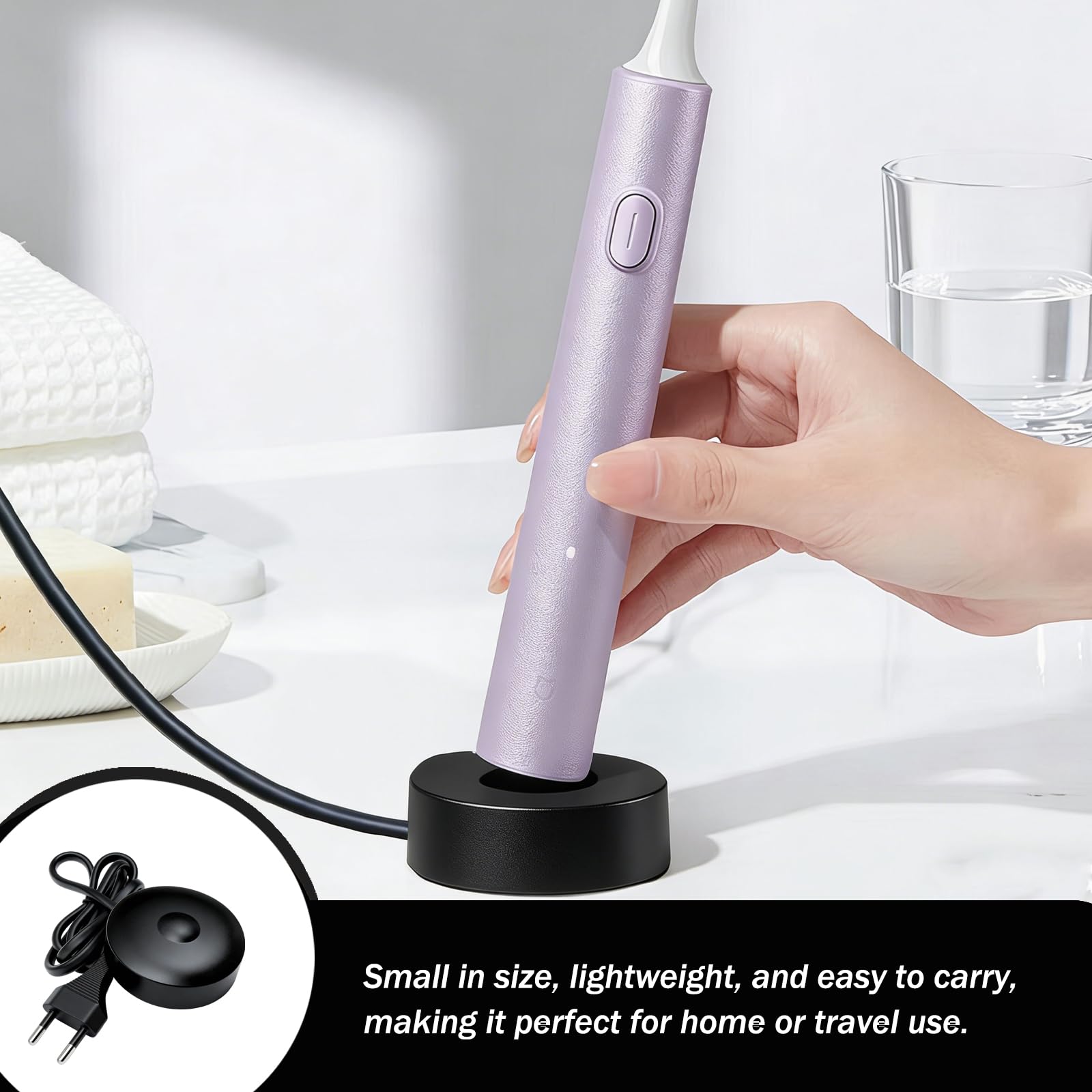 Caricabatterie magnetico per Oral-B IO Series 7 8 9 Spazzolino per denti, modello 3768, base di ricarica a induzione IPX7, impermeabile, ricambio affidabile e portatile, stazione di ricarica