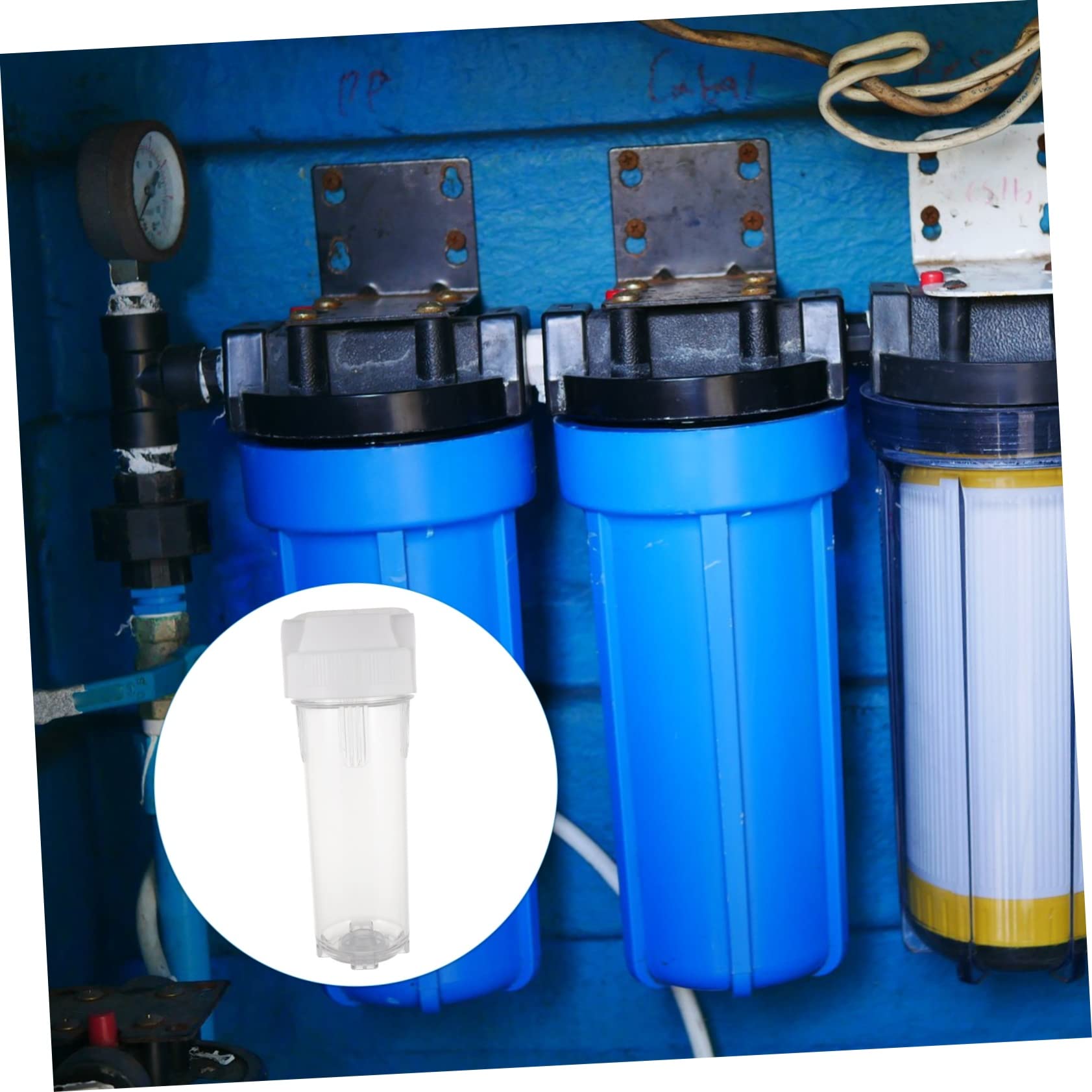Bouteille Filtrante à Sédiments 10 Pouces, Préfiltre Transparent Anti-, Pet et Pp, pour Machine à Laver et Maison