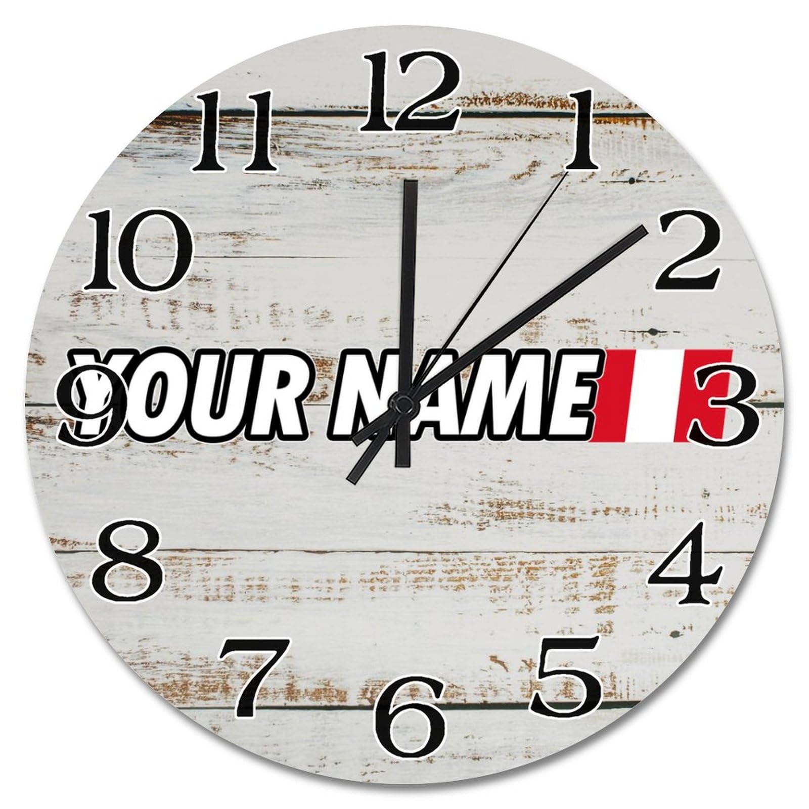 Cadeau pour ami étranger : horloge murale Pérou en bois de 38 cm