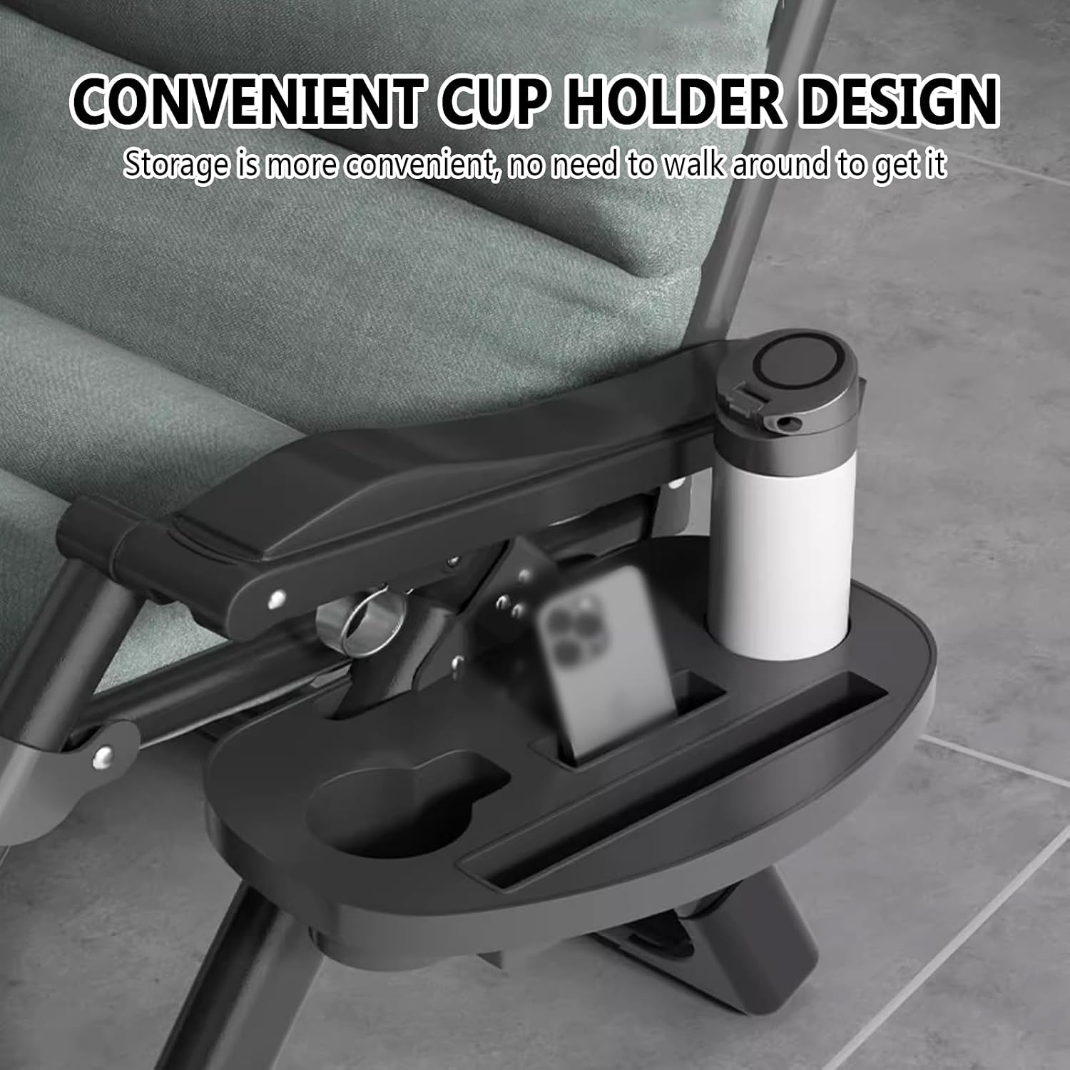 Outdoor foldable Patio Chaise Lounges with cushion,Indoor bedroom Chaise Lounge with armrests,breathable zero gravity chairs,adjustable backrest,Can lie down or sit,with Ergonomic,save space.