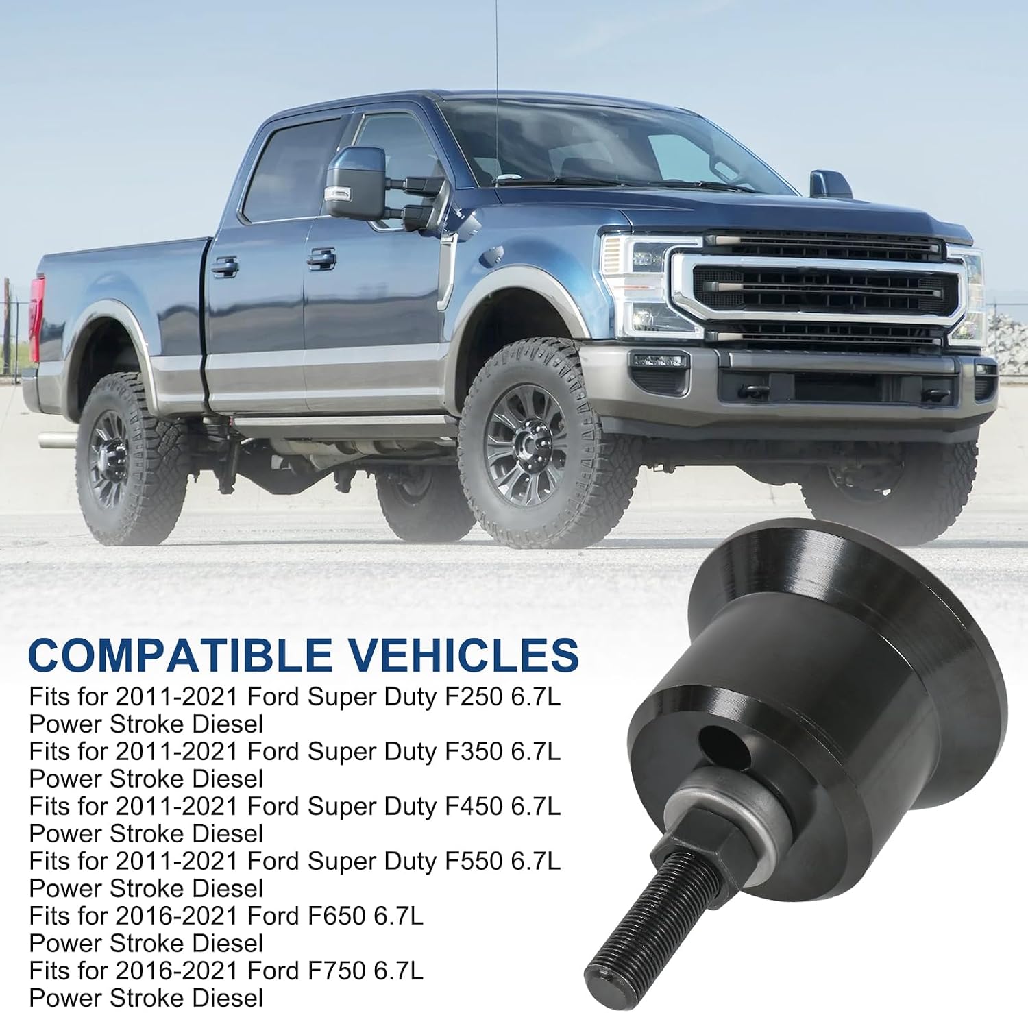 JDMSPEED 303-1509 & 303-1509-01 6.7L Front Crankshaft Seal Installer Tool Fits for 2011-2021 Ford Super Duty F250/F350/F450/F550 2016-2021 F650/F750 6.7L Power Stroke Diesel #Alt ST-137B