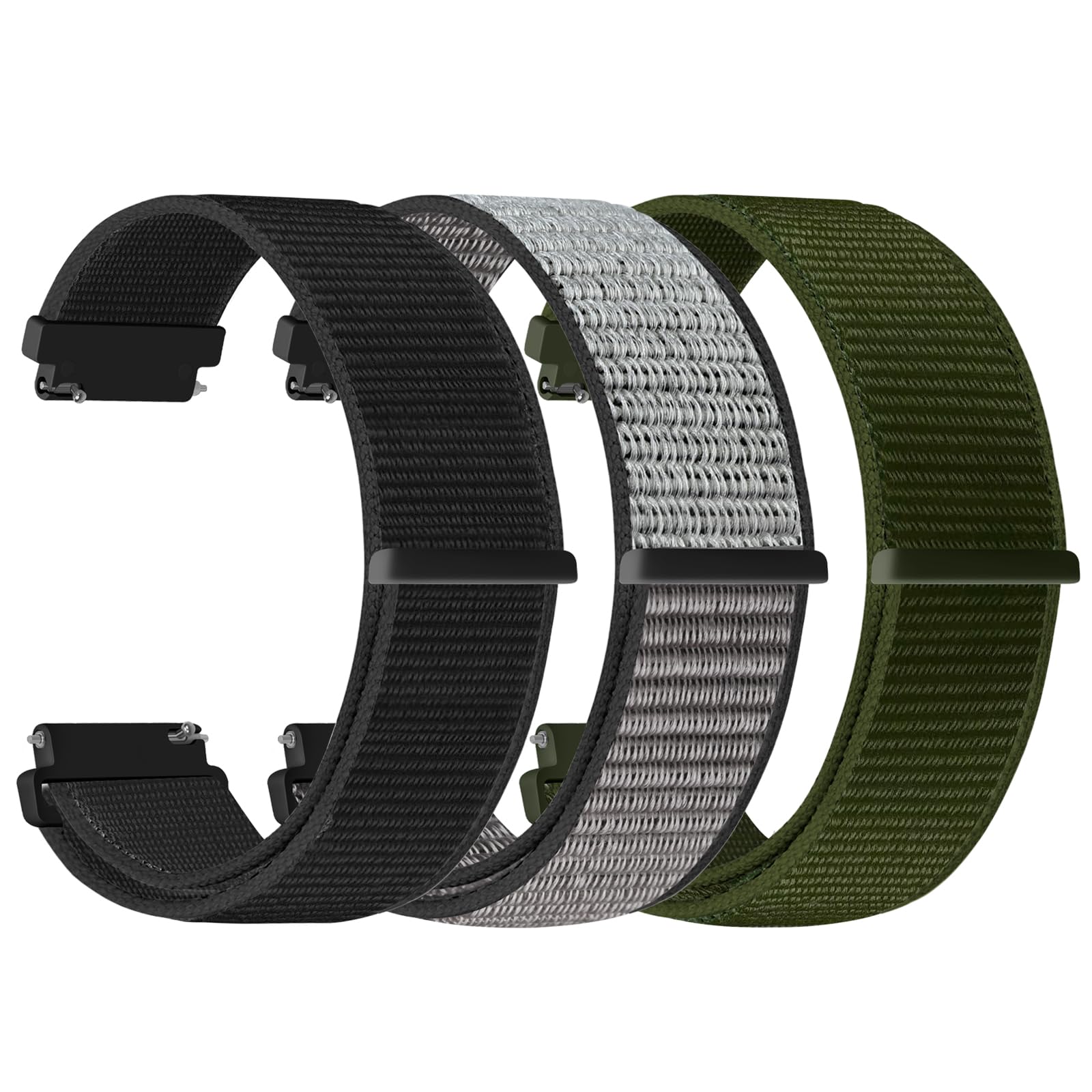 YCHDDER 19mm Nylon Armband für GRV FC1/FC5/Willful/YAMAY/Letsfit/LETSCOM/TEMINICE/LIFEBEE/Lintelek/GRDE/ ID205 ID205L ID205G ID205S ID205U//Veryfitpro ID205L/Blackview/UMIDIGI/Anbes/Casio