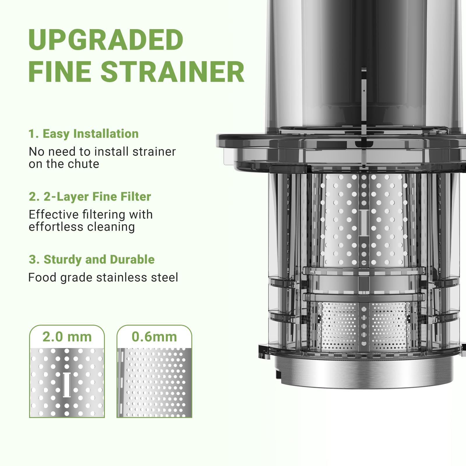 AMZCHEF Slow Juicer Pionowa sokowirówka z otworem 79 mm do warzyw i owoców, zwycięzca testu – ze stali nierdzewnej Slow Juicer z zabezpieczeniem przed kapaniem – różowa