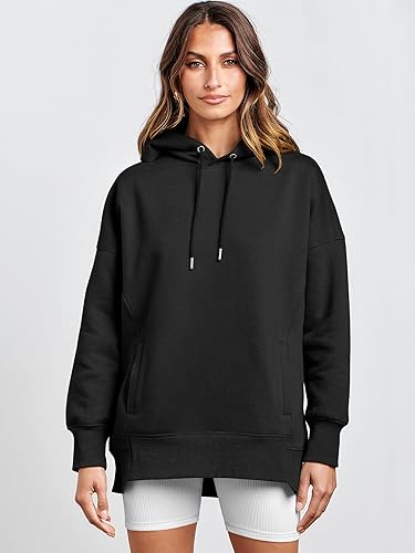 Miniatura 9 de ANRABESS Sudaderas con capucha de gran tamaño para mujer, sudadera de forro polar 2024, trajes de moda para adolescentes y niñas