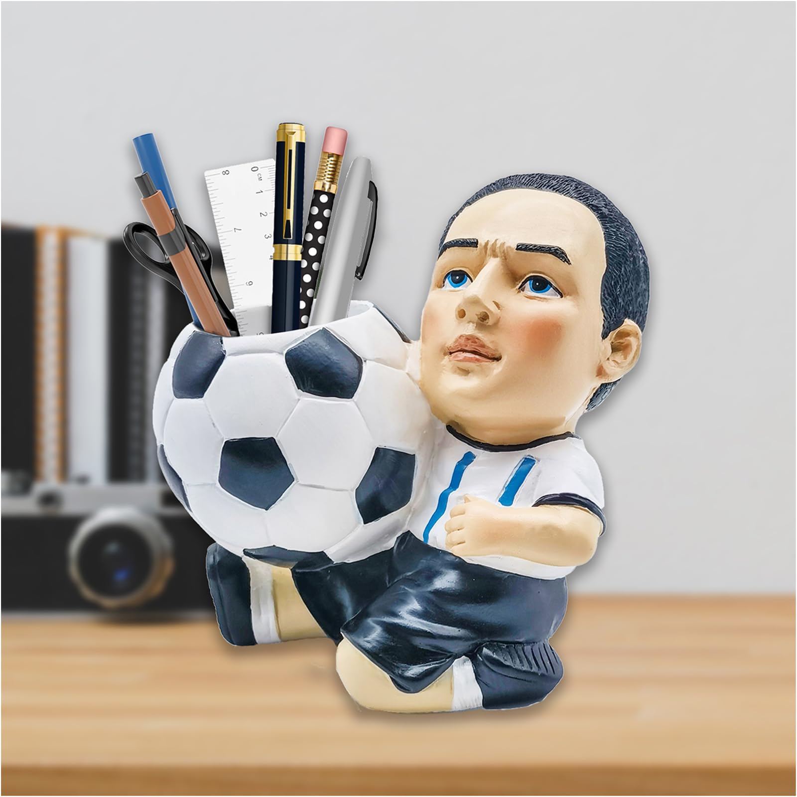 Amazon.co.jp: ペン立て おしゃれ ペンスタンド サッカーボールの形