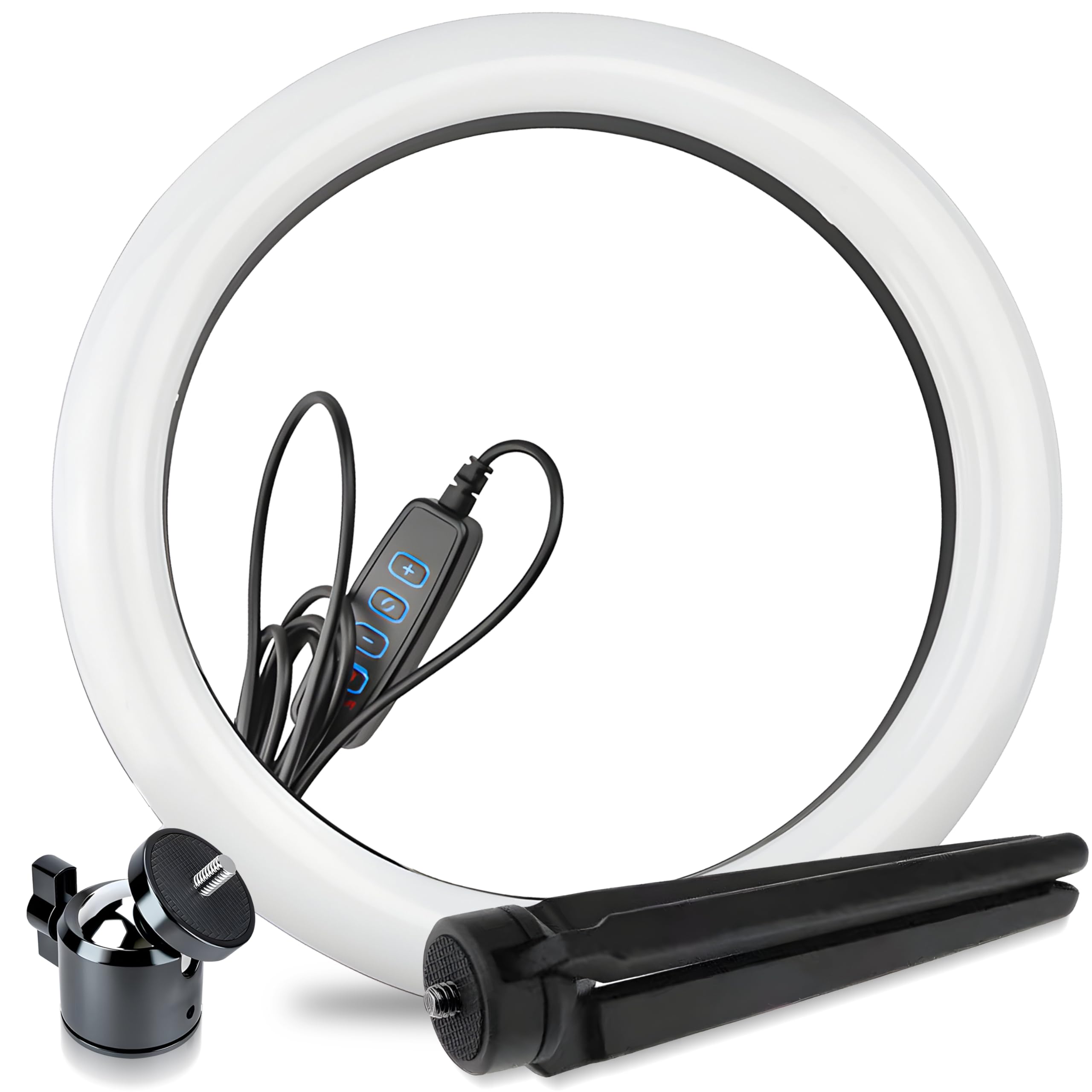 Retoo Luce ad Anello LED Ring Light per Selfie Staffa Triangolare 3 Modalità Illuminazione Trucco Fotografia Video Live Streaming Smartphone