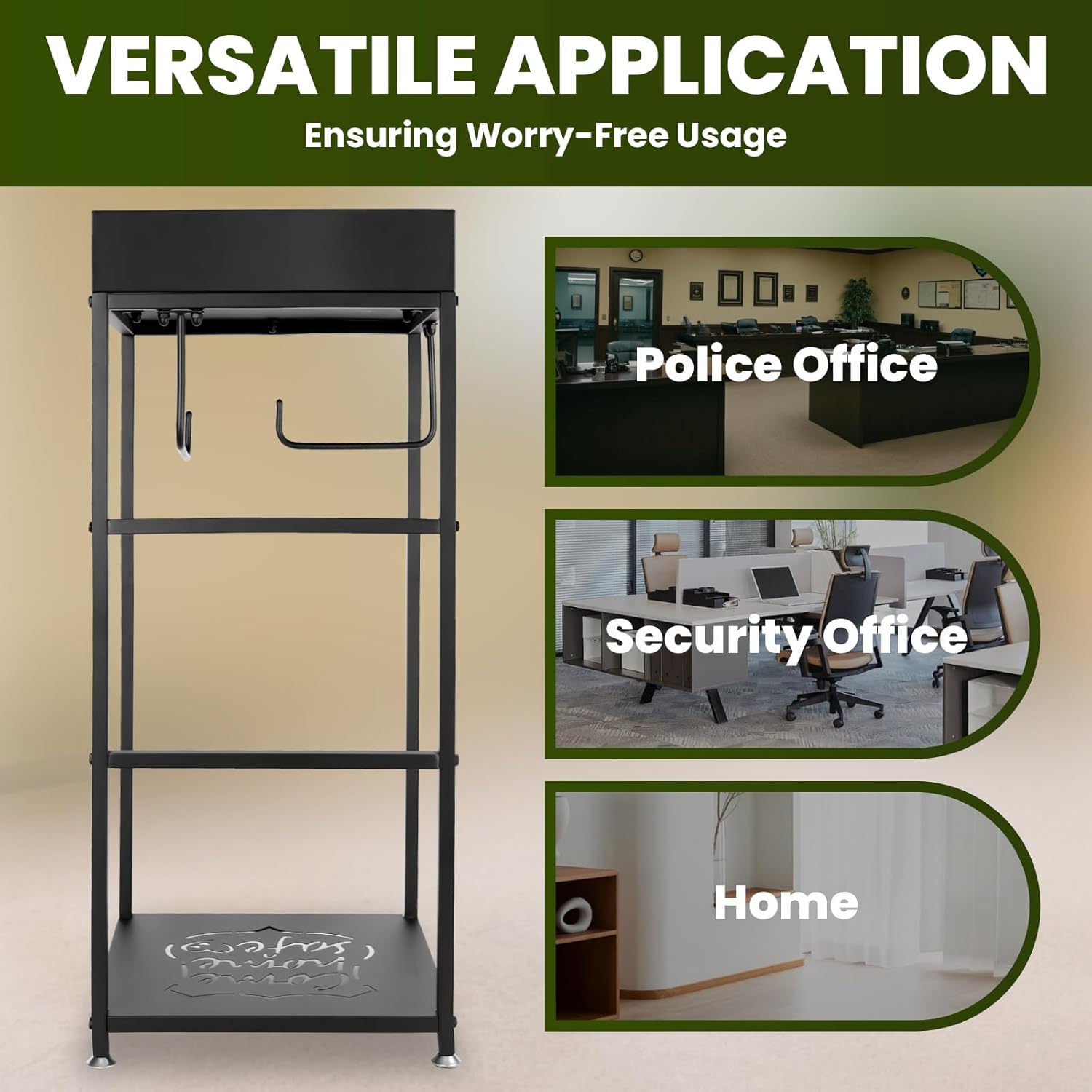 Police Gear Rack, Tactical Gear Stand for Law Enforcement Gear, Police Vest Hanger and Plate Carrier Organizer