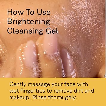 Acure Brightening Cleansing Gel - Vegan Face Scrub, Gentle Facial Cleanser for Radiant Skin with Pomegranate, Blackberry & Acai Infused, Antioxidant-Rich Formula for All Skin Types - 4 fl oz