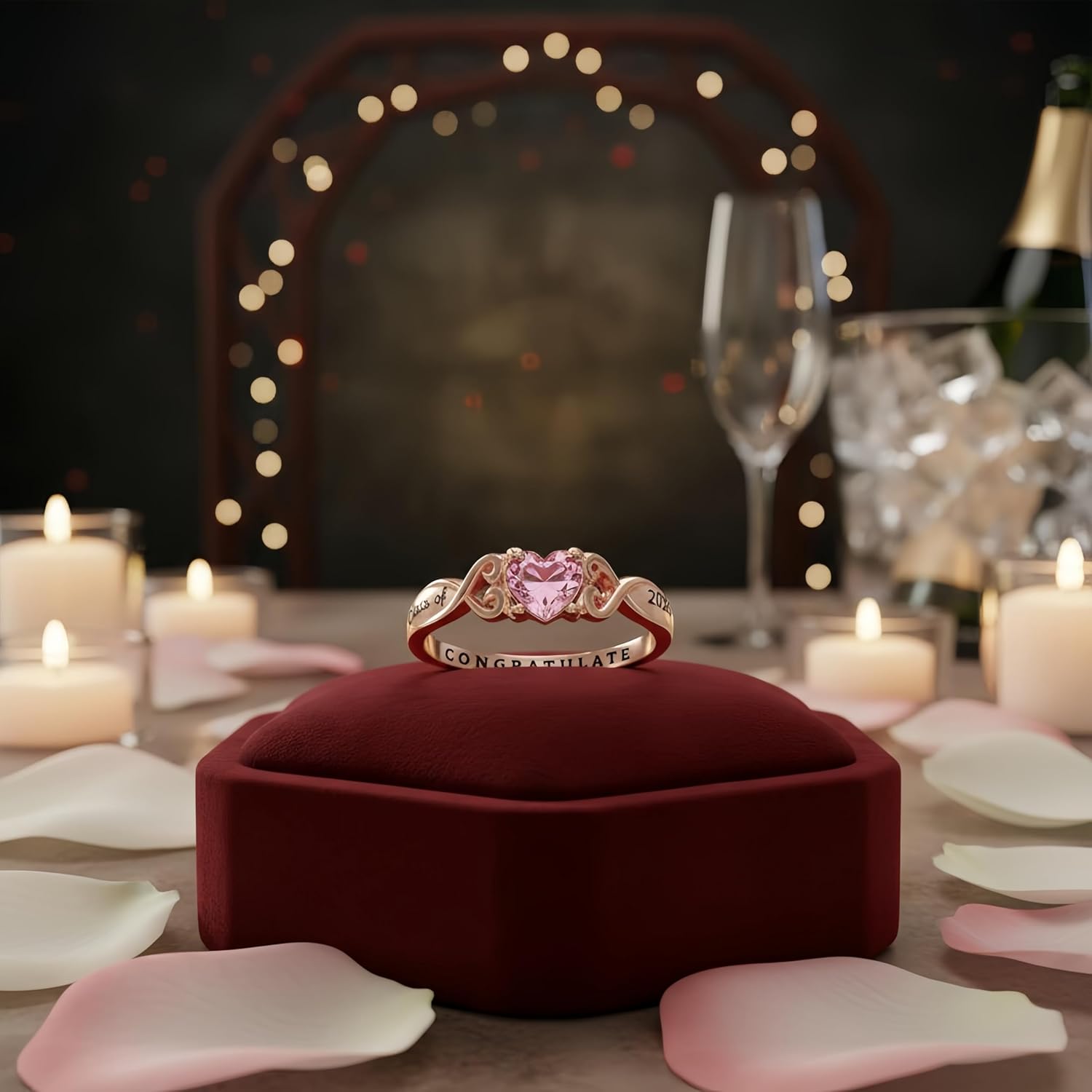 Custom Class Rings for Women, 925 Sterling Silver High School Rings, Graduation Ring for High School and College Graduates, Fully Personalized Birthstone Women's Class Ring