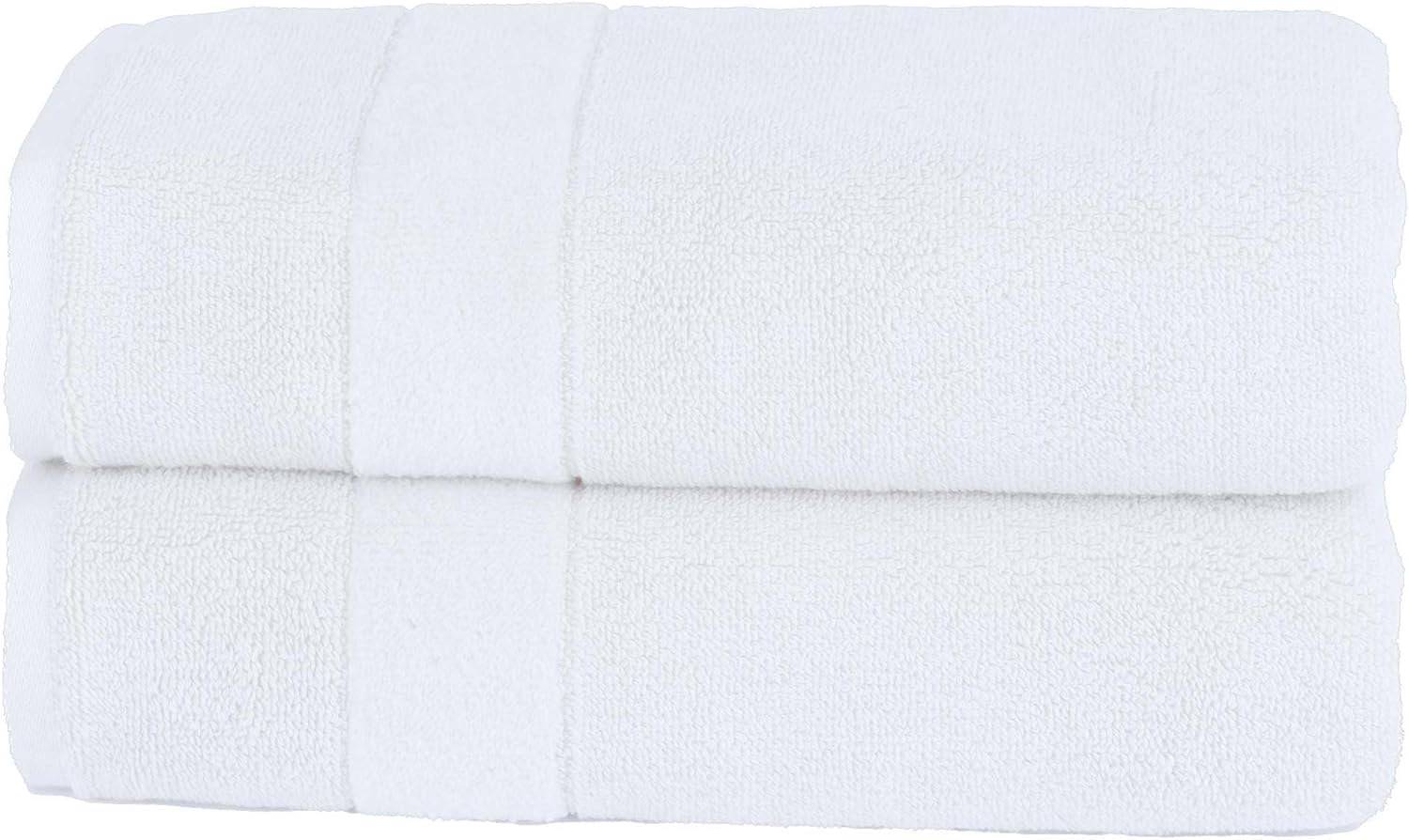 Melissa Linen - Soft Premium 2PC Turkish Cotton 800GSM Bathroom Hand Towels White Luxury Hand Towels for Bathroom Hotel & Spa Quality, Durable & Absorbent, 20" x 35, White