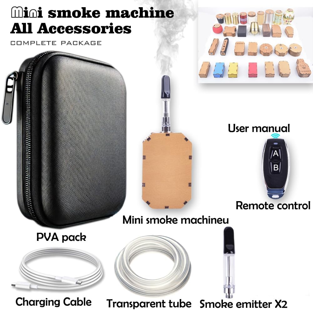 Mini Handheld Smoke Machine for Photography Scenes - Portable Fog Effect Device with Remote Control, Ideal for Magic, Cosplay, and Special Effects (Vertical Octagon)