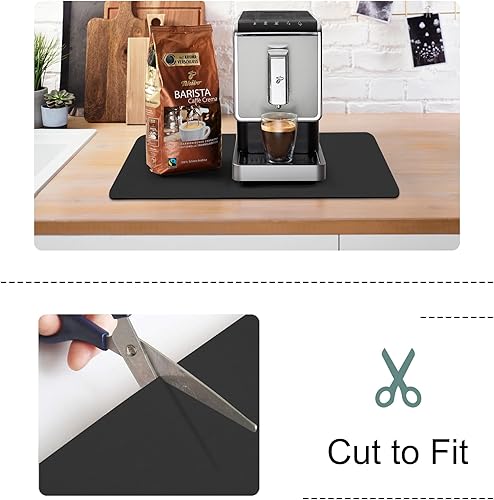 Miniatura 4 de Accesorios para cafetera, para encimera, decoración de barra de café, tapete de secado de platos con respaldo de goma para cocina, tapete absorbente