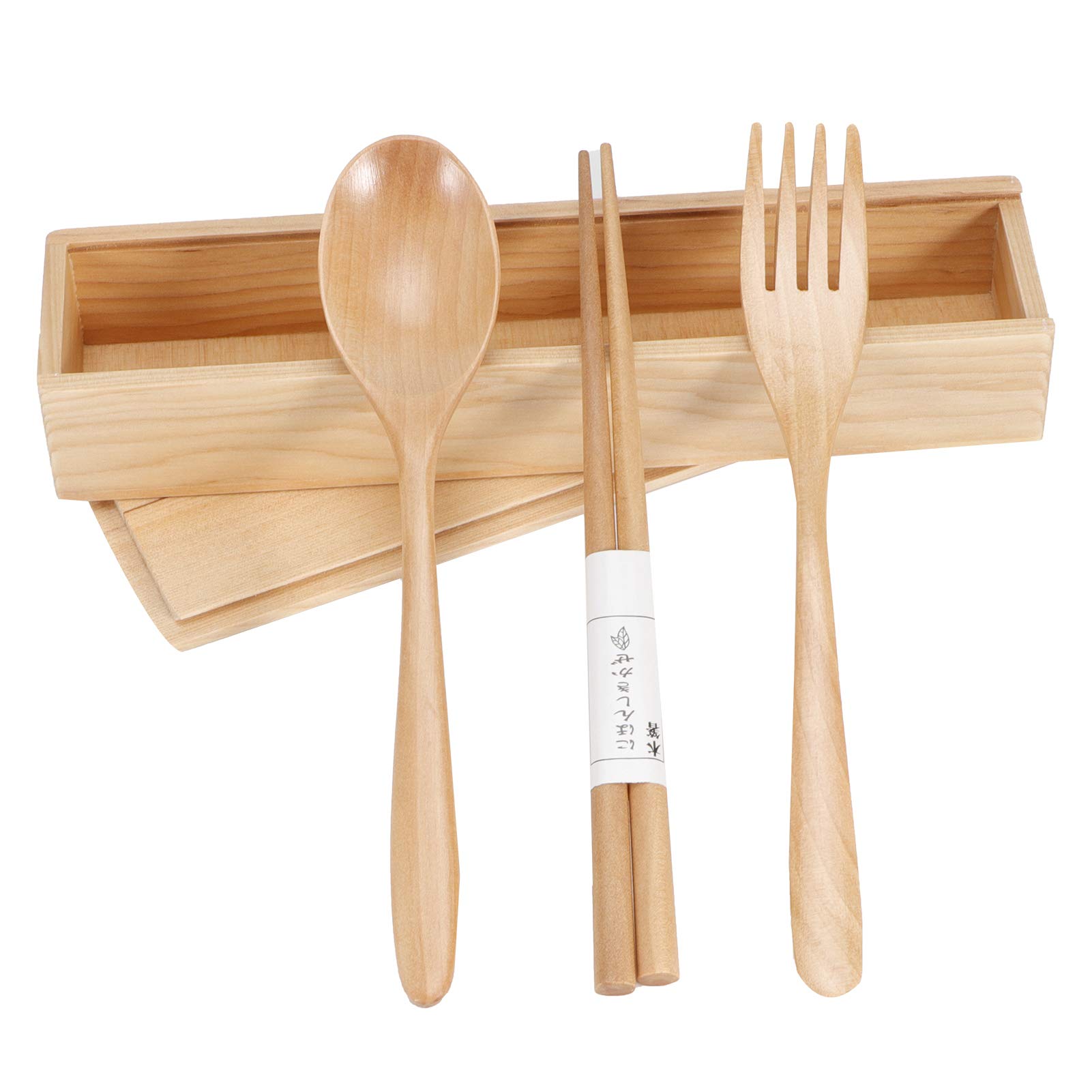 Restokki Wooden Portable Tableware Set, Lightweight for Traveling, Camping, and Outdoor Activities