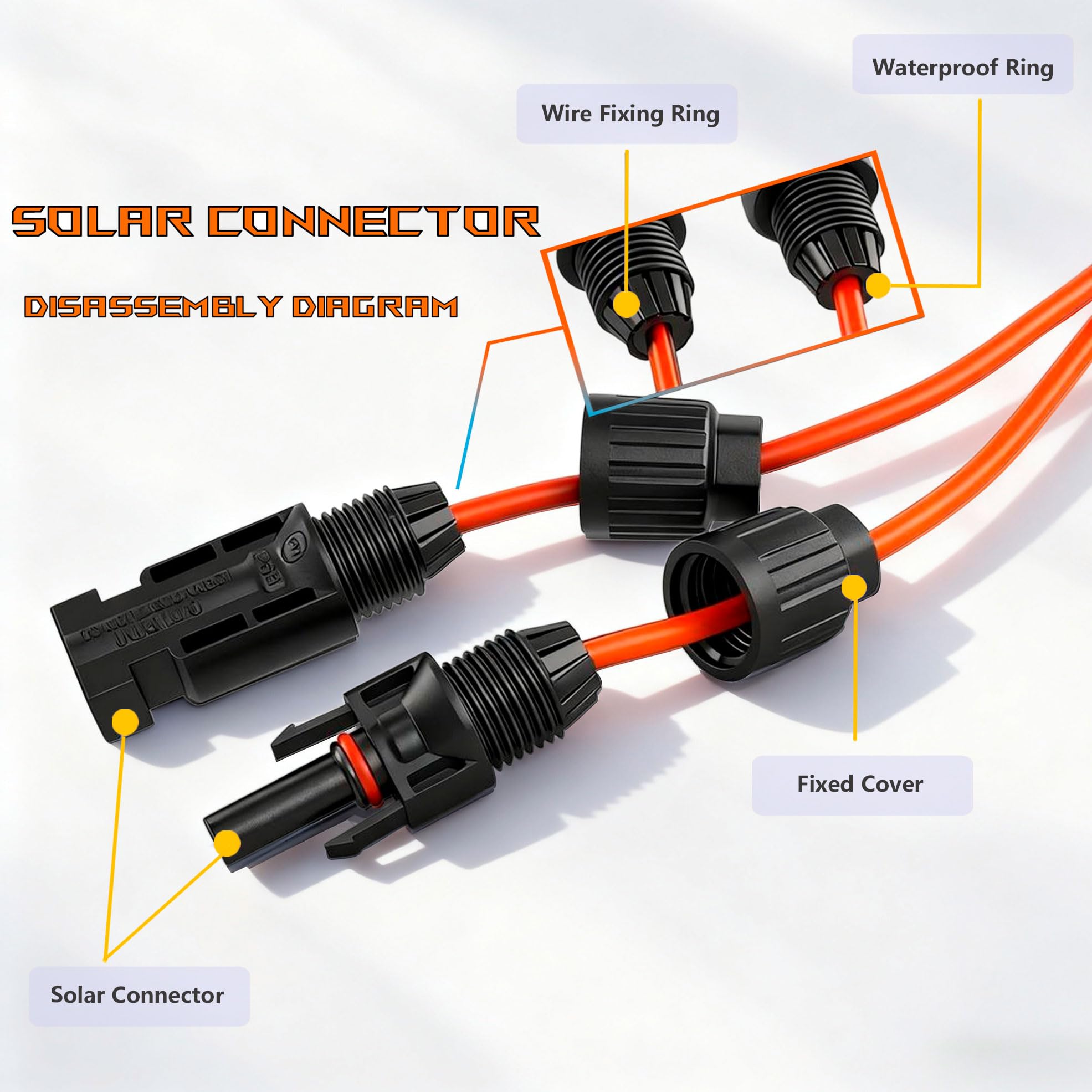 XT60i Stecker auf Solarstecker Charging Cable 3M/5M 12AWG XT60i Verlängerung für Anker Ecoflow River and Delta Solargenerator Tragbare Powerstation (3M)