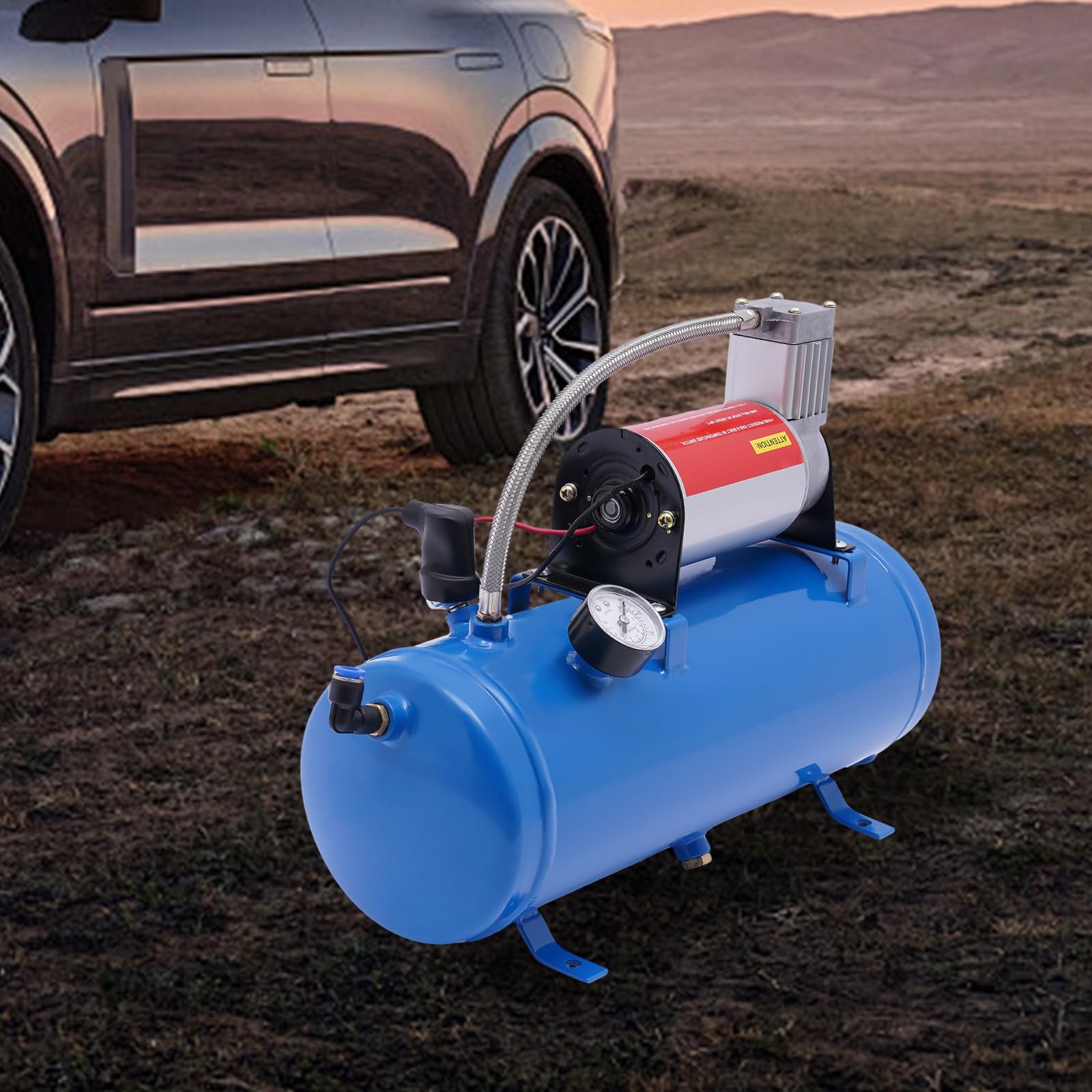Compresor de aire para coche, 12 V, compresor de aire, bomba de llenado rápido, ahorra espacio, material duradero, se puede utilizar para neumáticos de coche, motor de coche, bicicleta, bolas