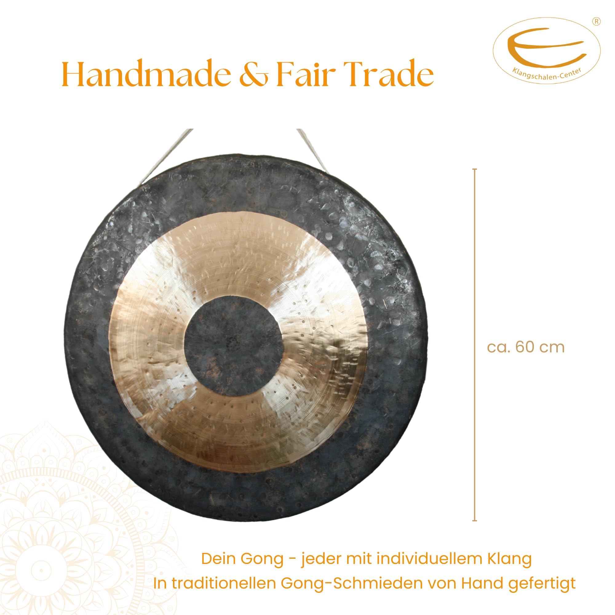Tamtam Gong/Whood Chau Gong 60 cm, inklusiv Holz-/ Baumwollklöppel -7023-L-
