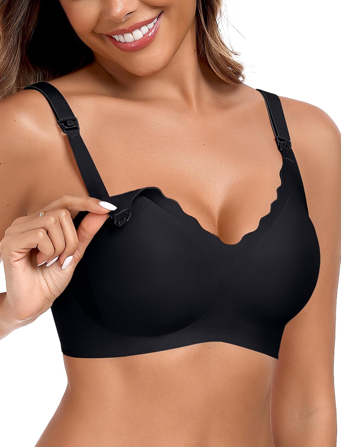 OEAK Nursing Bra for Breastfeeding Soft Supportive Maternity Bras Comfortable Wireless Pregnancy Bras Hands Free Pumping Bras