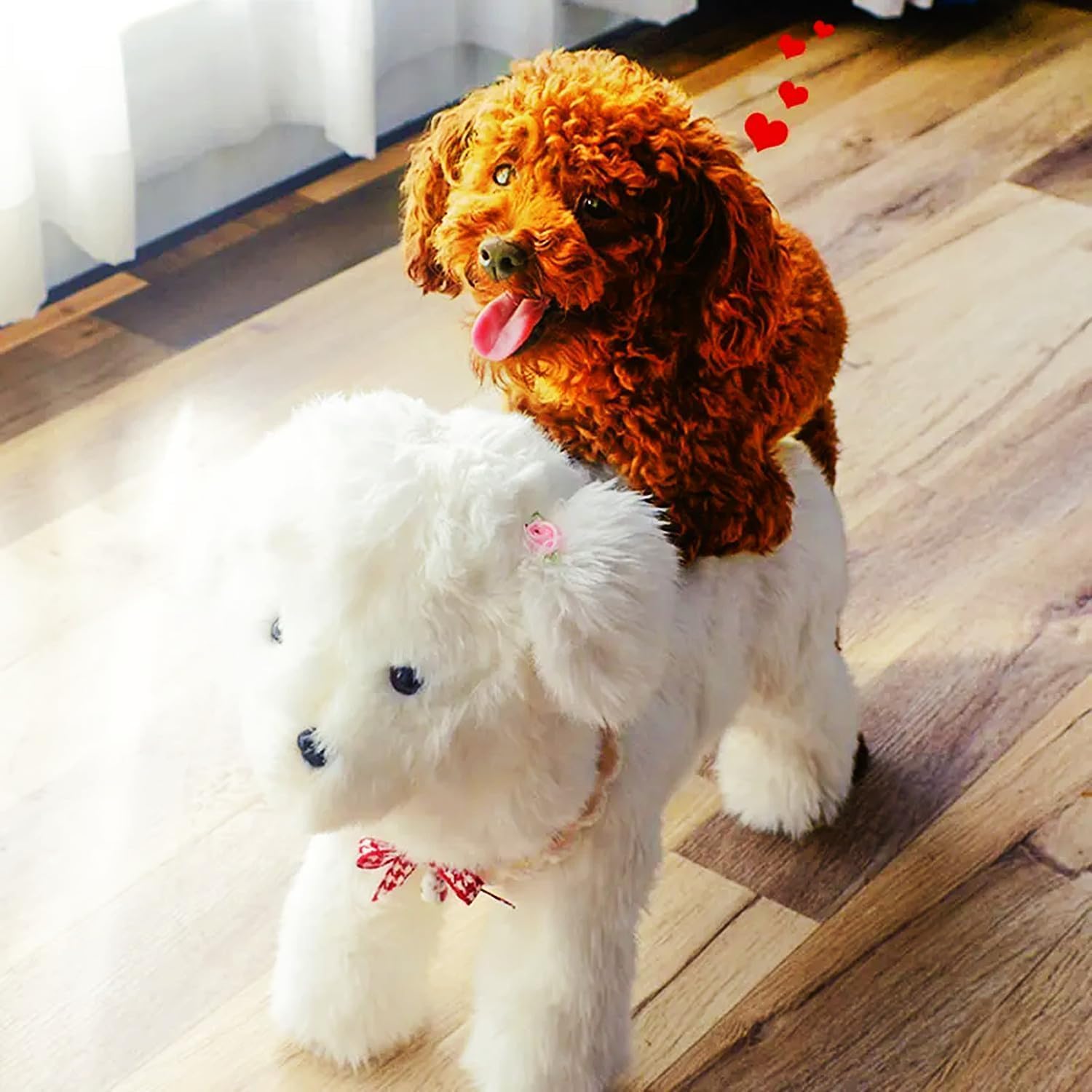 Male Dog Mating Toy, Dogs Interactive Sleeping Toys, Silicone Simulation Anxiety Relief Dog Toy, Small Dogs Relief Toy for Estrus Dog, Plush Doll Bride for Dog Wedding Gift White, (13cm)