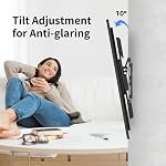 Suptek Tilt TV Wall Mount Bracket for Most 26-60 inch LED, LCD and Plasma TV, Mount with Max 400x400mm VESA and 99lbs Loading Capacity, Fits Studs 16" Apart, Low Profile with Bubble Level