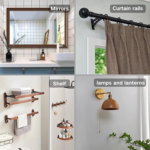 Miniatura 5 de Kit de anclajes y tornillos para paneles de yeso, 142 piezas, anclajes de pared y tornillos para paneles de yeso, incluye 5 tamaños diferentes