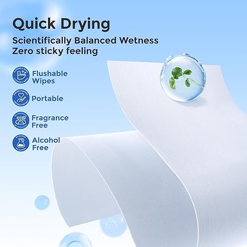 Miniatura 4 de MATERN'ELLA Toallitas desechables para pieles sensibles, aptas para bolsillo, extracto de caléndula y centella asiática y agua pura EDI, sin