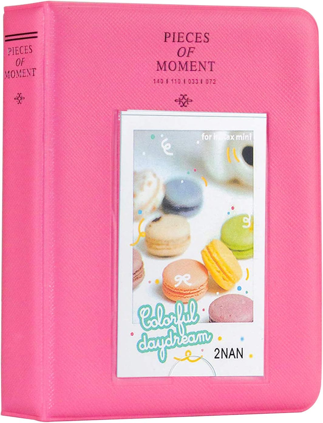 Cpano 64 Pockets Photo Album Compatible with Instax Mini 11/Mini 9/Mini 8/Mini/90 Mini 25/Instax Mini Liplay/Polaroid Snap PIC-300/HP Sprocket/Kodak Mini 3-Inch Film.(Flamingo Pink)