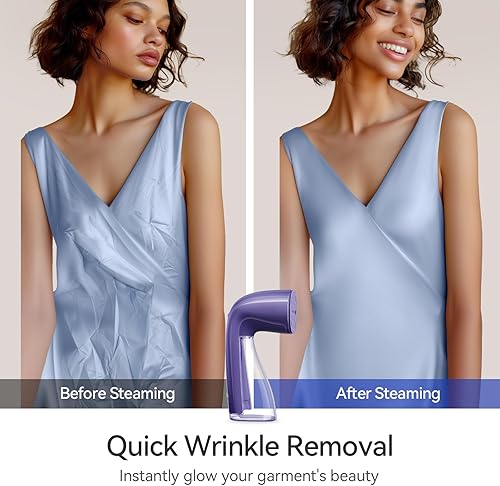 Miniatura 54 de HiLIFE Vaporizador mejorado para ropa, diseño portátil de mano, potente vapor de 1100 W, tanque más grande de 10.1 fl oz y tecnología sin fugas