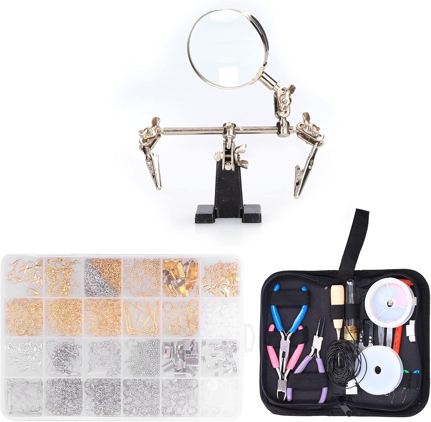 Pilipane Jewelry Making Kits for Adults, Jewelry Repair Tool with Accessories Jewelry Pliers Jewelry Findings and Beading Wires for Adults and Beginners
