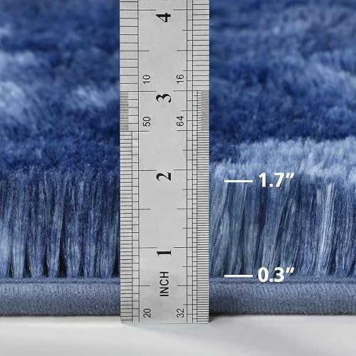 Miniatura 12 de Alfombra de pelo largo, mullida, afelpada, grande, 4 x 6 pies, teñido anudado, suave, esponjosa, sala de estar, dormitorio, interiores, habitación