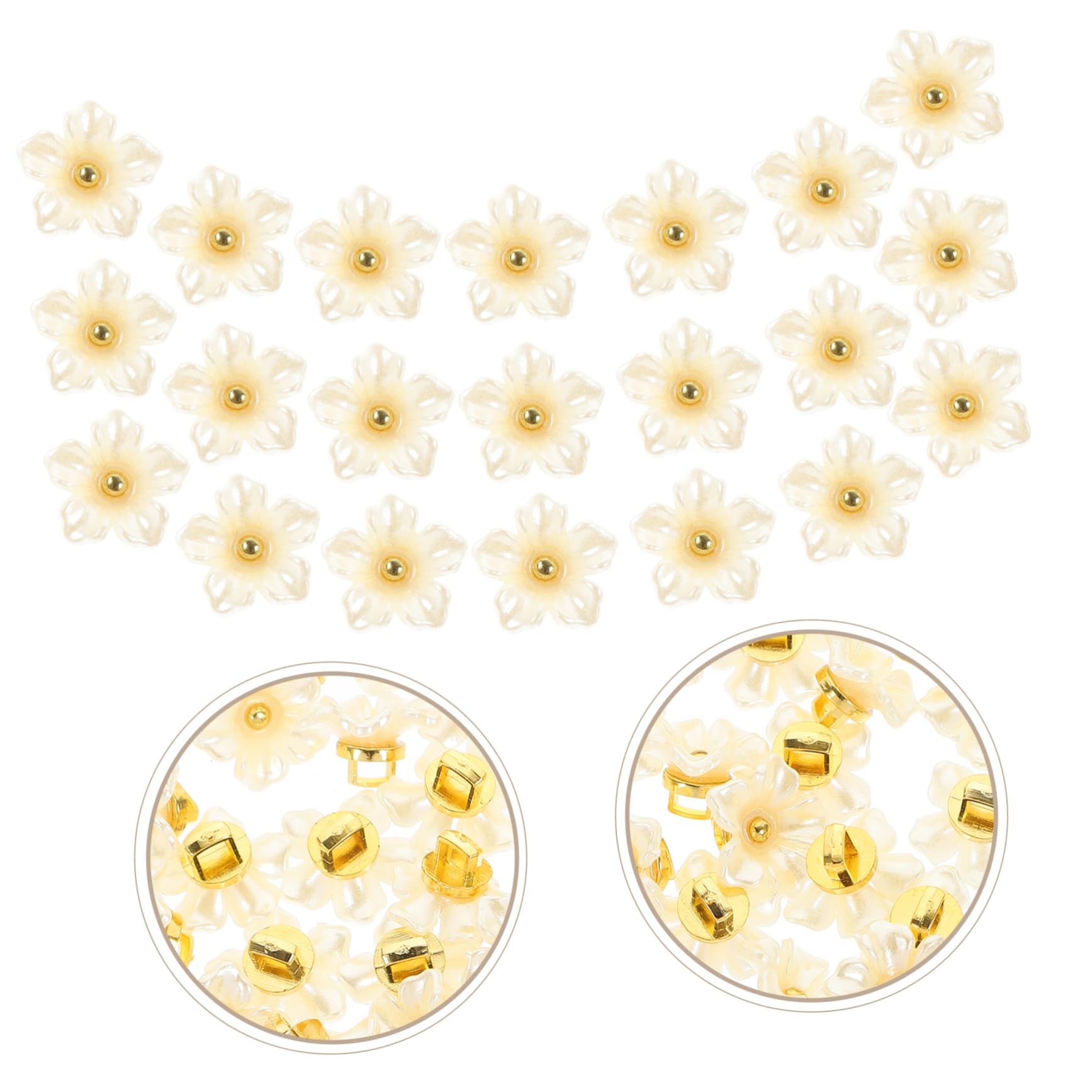 PRETYZOOM 400 Pezzi Bottoni Di Fiori Di Plastica Artigianato Per Bottoni Per Camicie Accessori Del Vestito In Madreperla Per Cucire Cappotto Uniformi Per