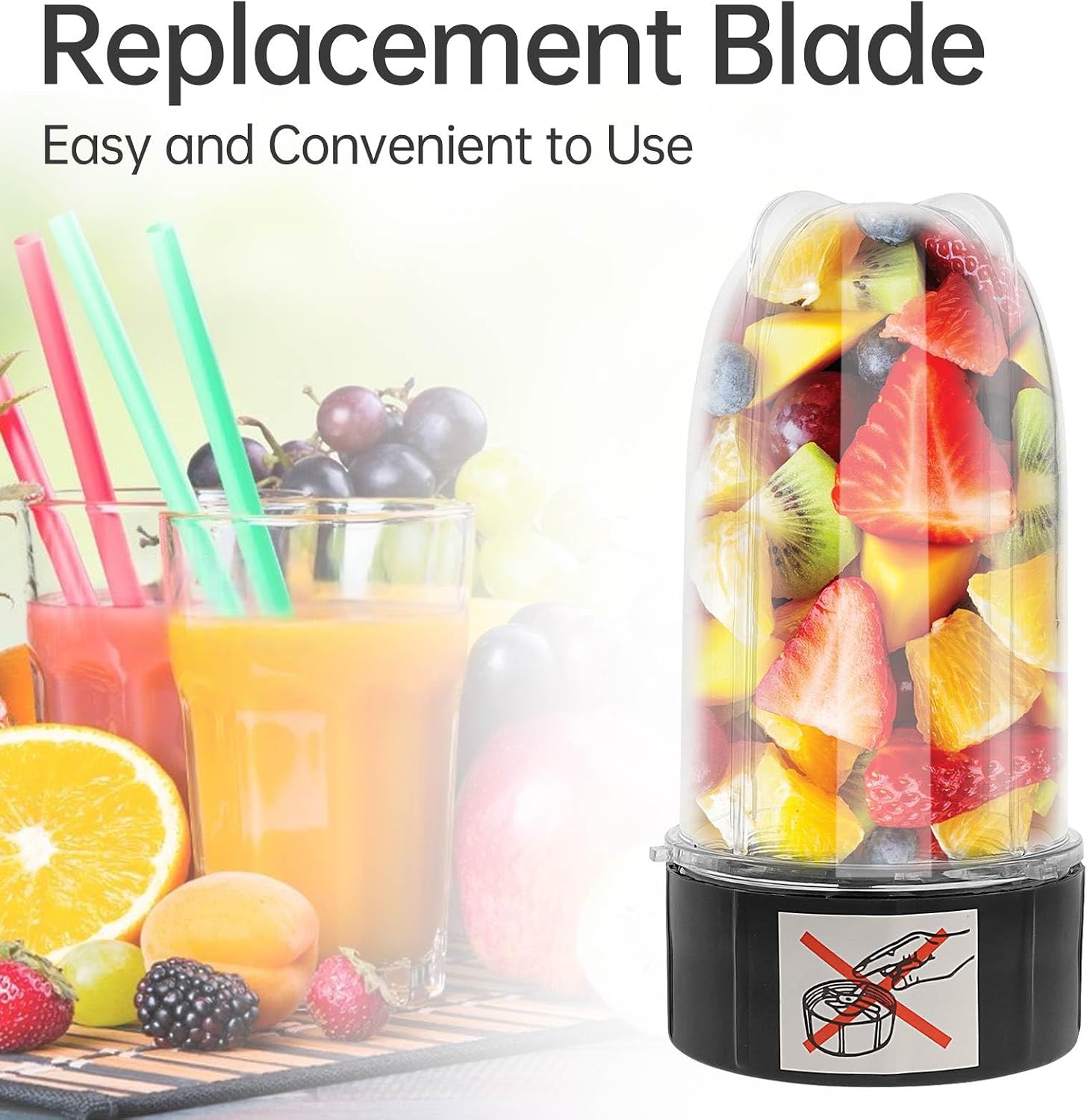 Magic Bullet Blender Cups, Tall 22oz & 16oz Cup with Flip-Top To-Go Lids and Cross Blade, Mug with Handle Cups Fit for Magic Bullet Blender 250W MB1001, Blender Replacement Parts with Hook and Brush