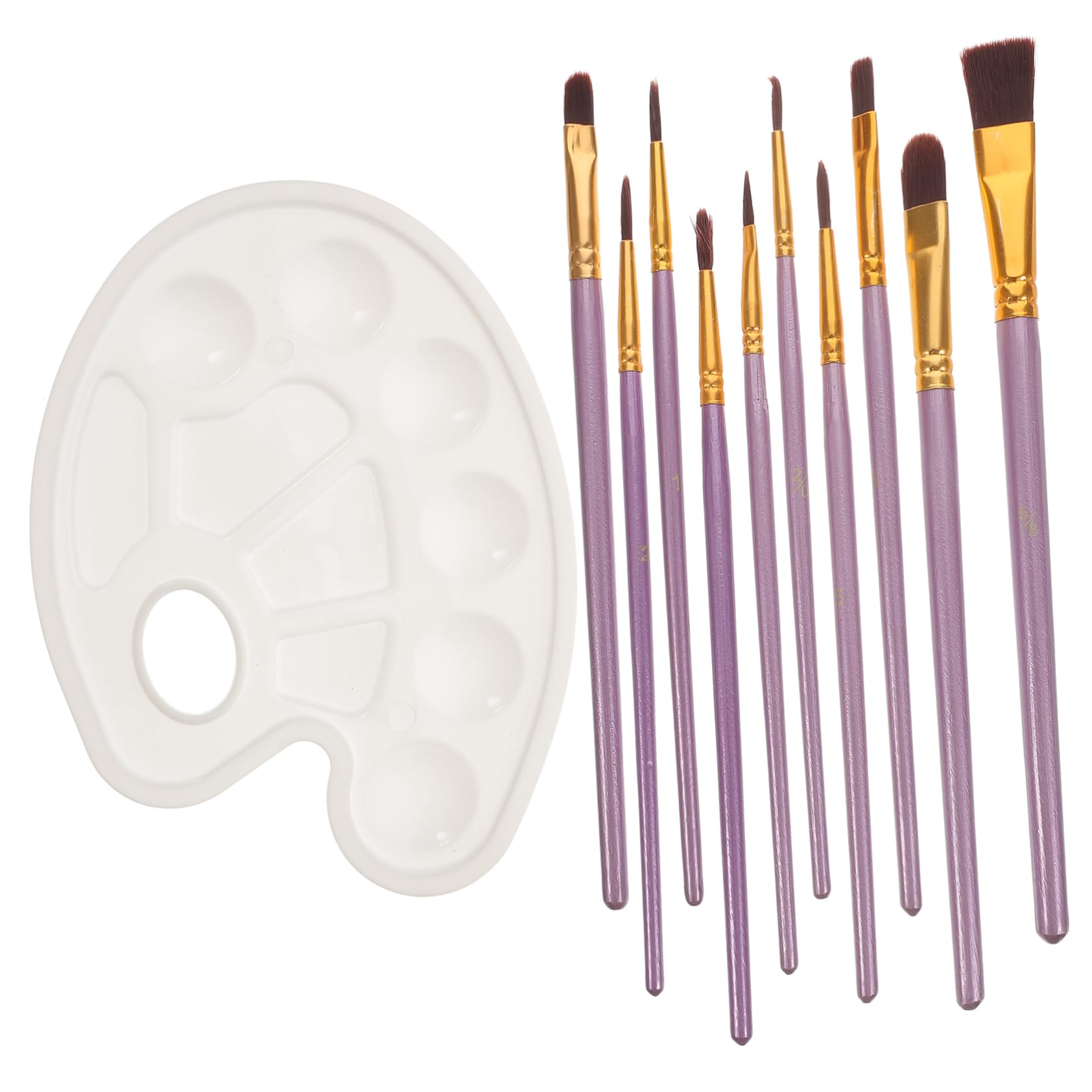 NUOBESTY 5 Set di Pennelli per Pittura Artistica Kit di Pennelli per Pittura Dettagliata con Piastra in Legno Pennello Versatile per Pittura per Uso in a Casa