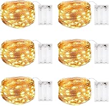 MIRADH 6 Pack of 10 Feet 30 Led Fairy Lights Battery Operated Led Light for Home Decoration, String Light for Home Decoration-Warm White (Still-Pack of 6)