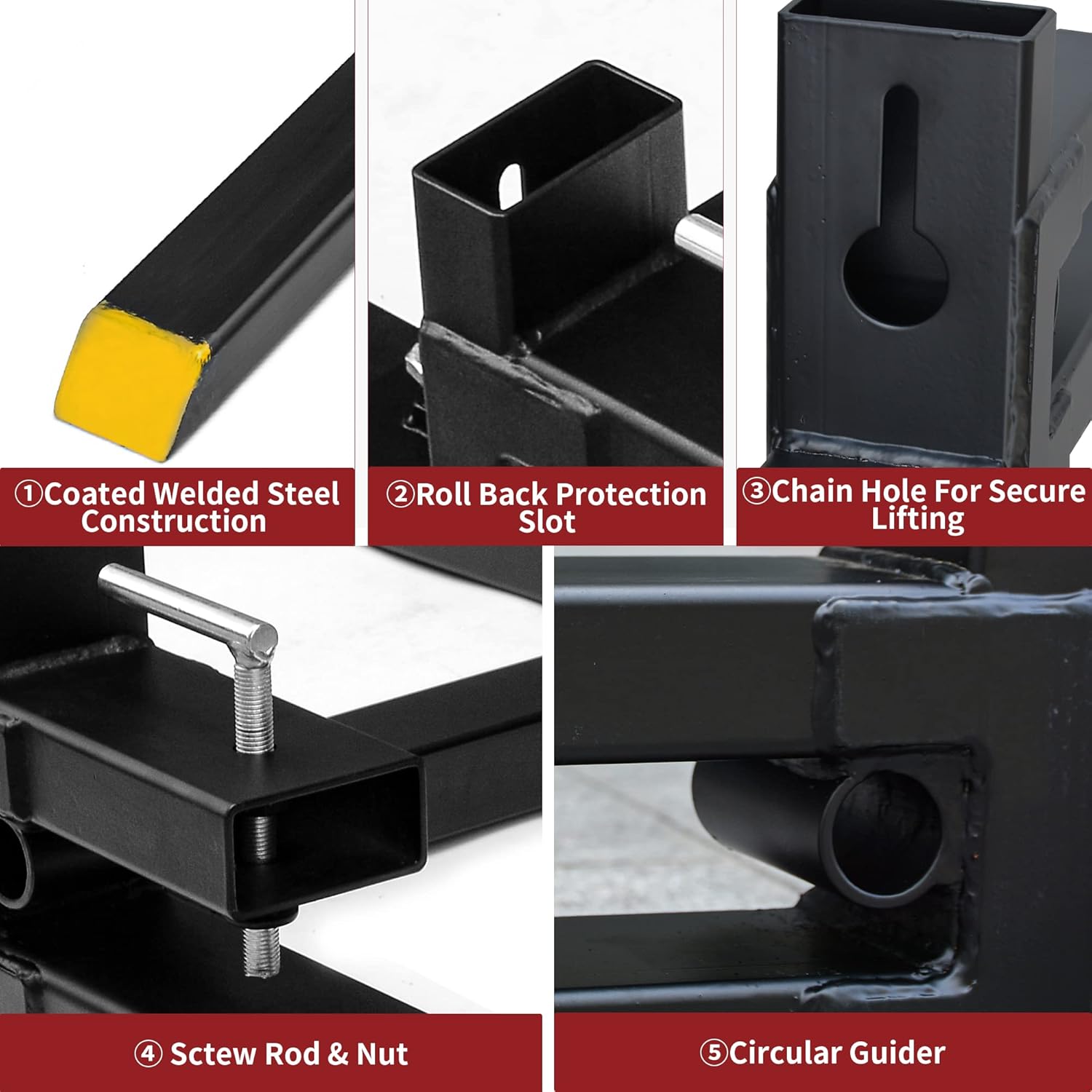 Tractor with YITAMOTOR Pallet Forks transporting rolls of sod