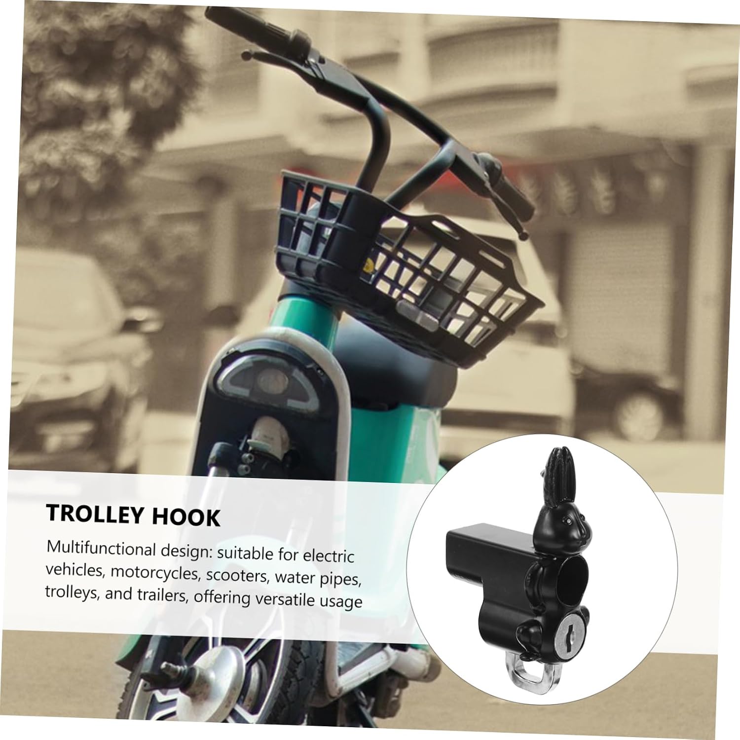 Universal Electric Vehicle Hook, Metal Plastic Handlebar Accessory image 5
