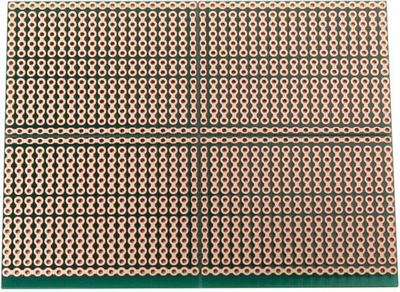 SB5 Snappable PCB BreadBoard with 5-Hole Strips, Scored PCB, Snaps Into 4 Small Boards, 2-Layer, Plated Holes, Power Rails, 2.8 x 3.8in (73.7 x 96.5mm)