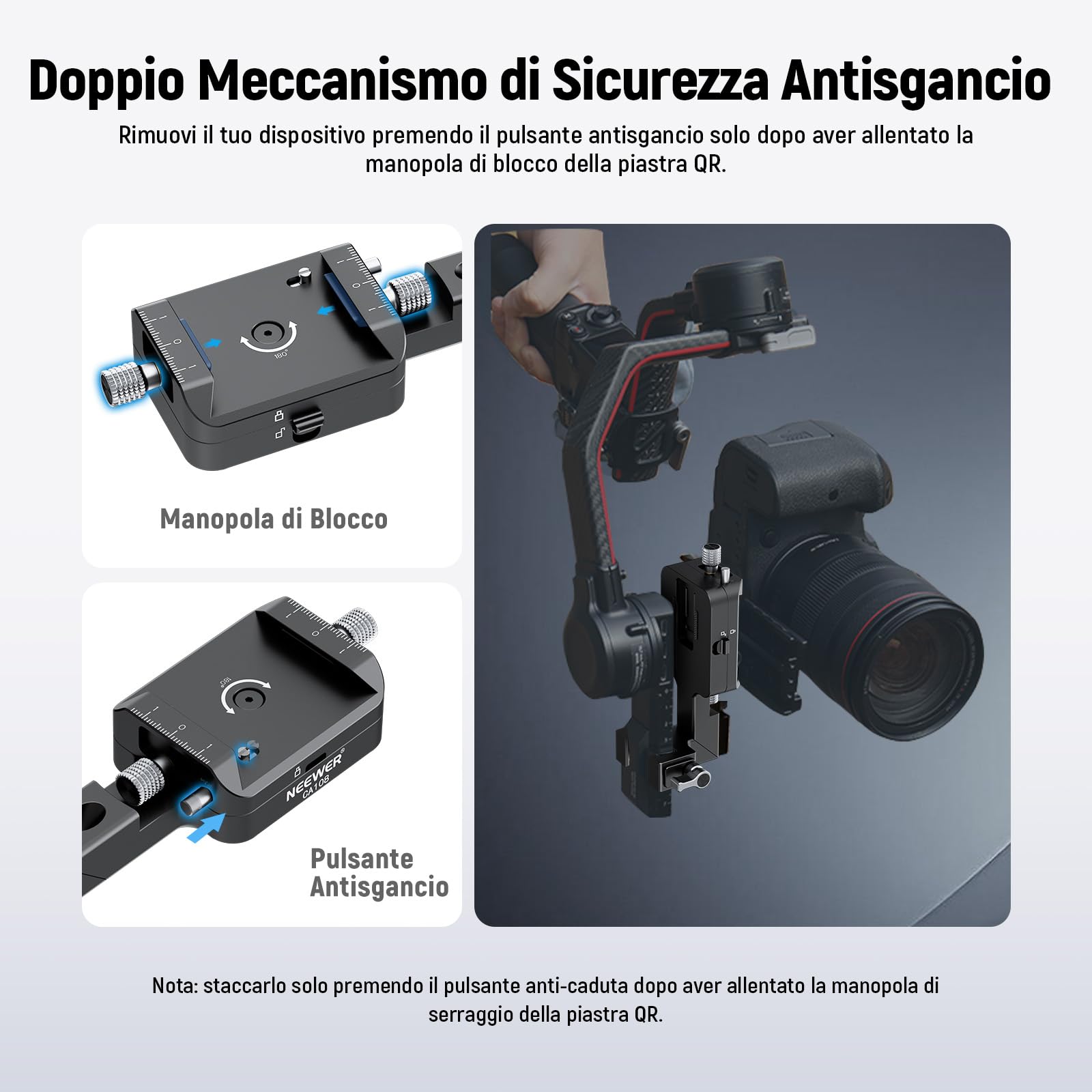 Supporto Verticale Per DJI Ronin RS4/RS3 - Per Fotocamera In Verticale/orizzontale - Foto 2
