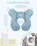 KAKIBLIN Baby Travel Pillow, Upgraded Baby Neck Pillows for Car Seat, Infant Neck Support Pillow for Head and Neck,Newborn Head Support for Car Seat,Pushchair