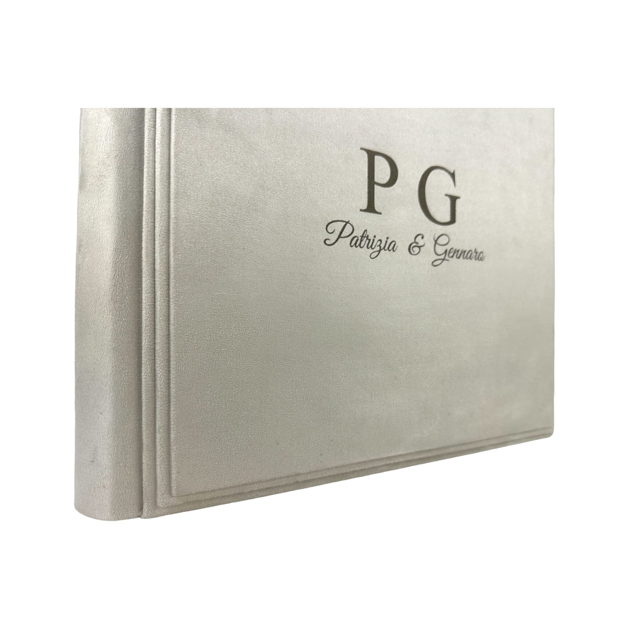 Album Fotografico Artigianale In Alcantara | Personalizzabile Con Incisione | Ideale Per Matrimoni E Eventi - Foto 7