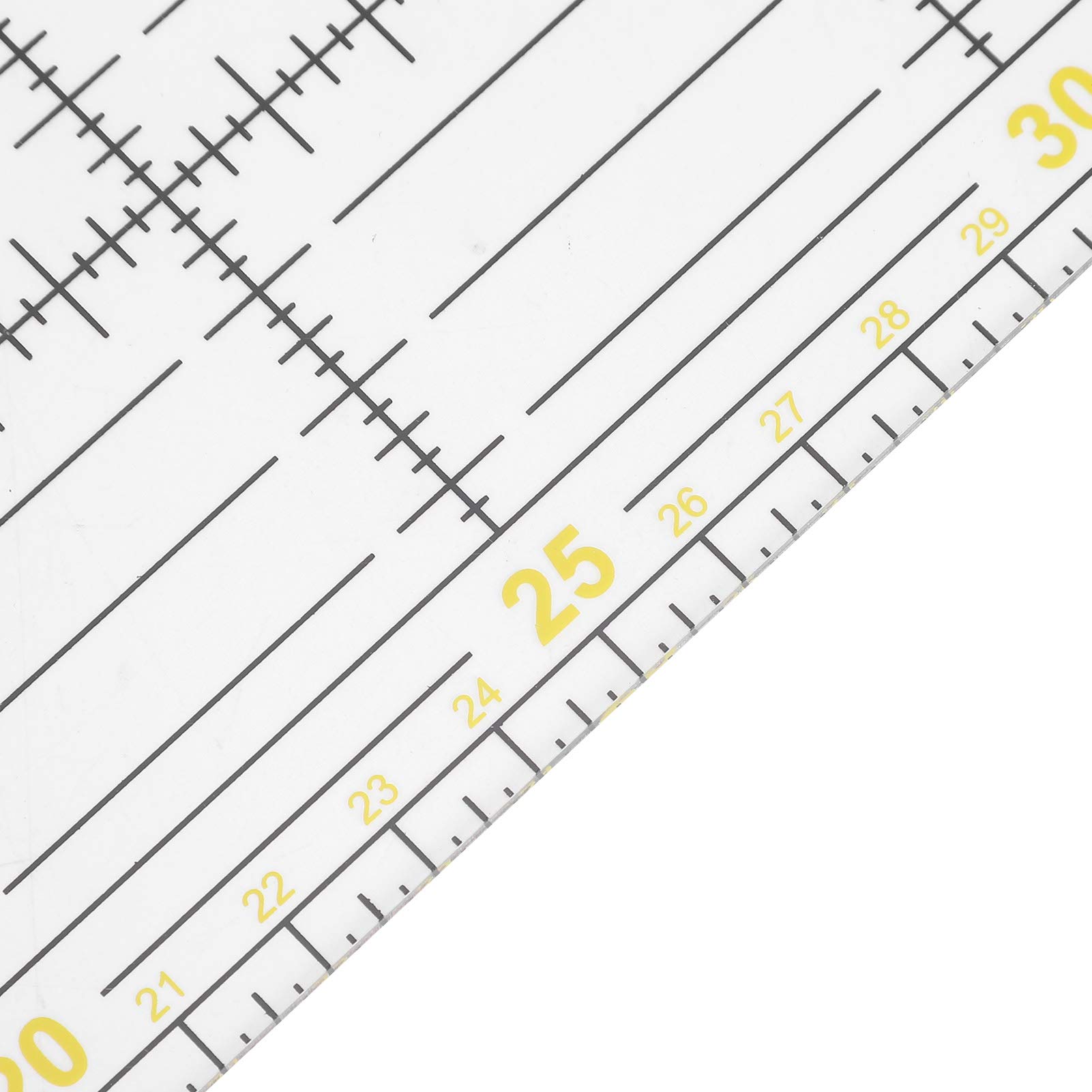 MRKU Set di 2 righelli per Quilting in Acrilico Trasparente, Bordo Antiscivolo, Linee di griglia, plastica Spessa