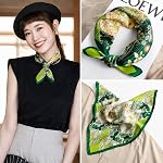PoeticEHome Silk Neck Scarf for Women 21"x21" - 100% Mulberry Square Scarf, Soft & Lightweight with Elegant Gift Packaging