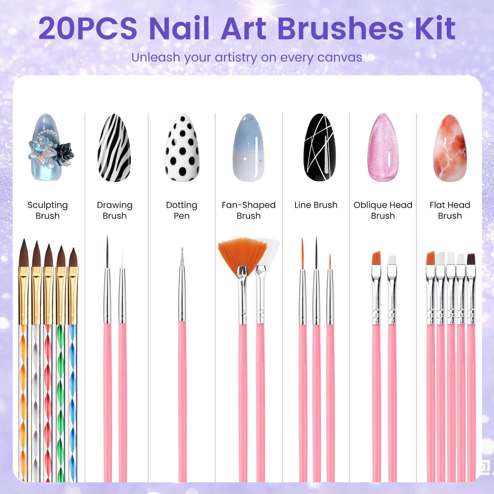 Kit de démarrage pour ongles en acrylique pour débutants : 4 couleurs de poudre acrylique pour ongles avec doigt d'exercice, lampe et ponceuse à ongles - Poudre acrylique pour ongles à faire soi-même