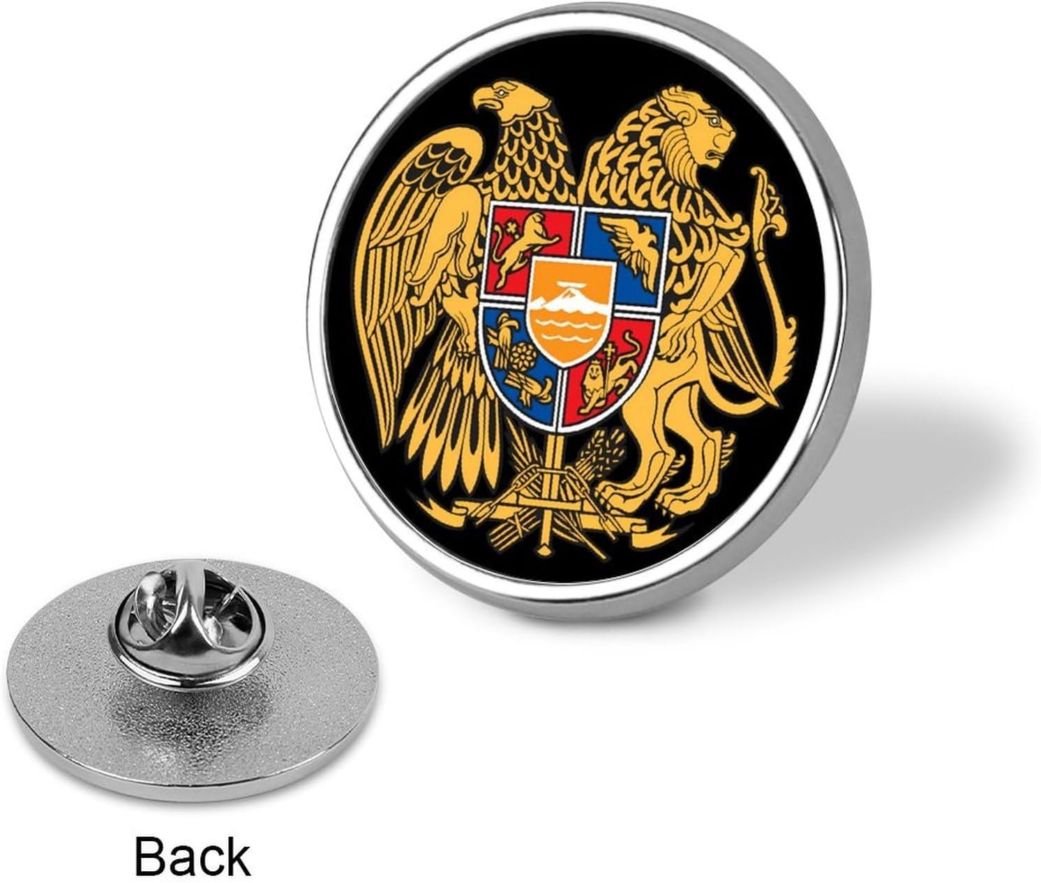 Armenian Coat of Arms Cute Round Badge for Bag Hat Classic Button Pins Brooches for Women Men image 3