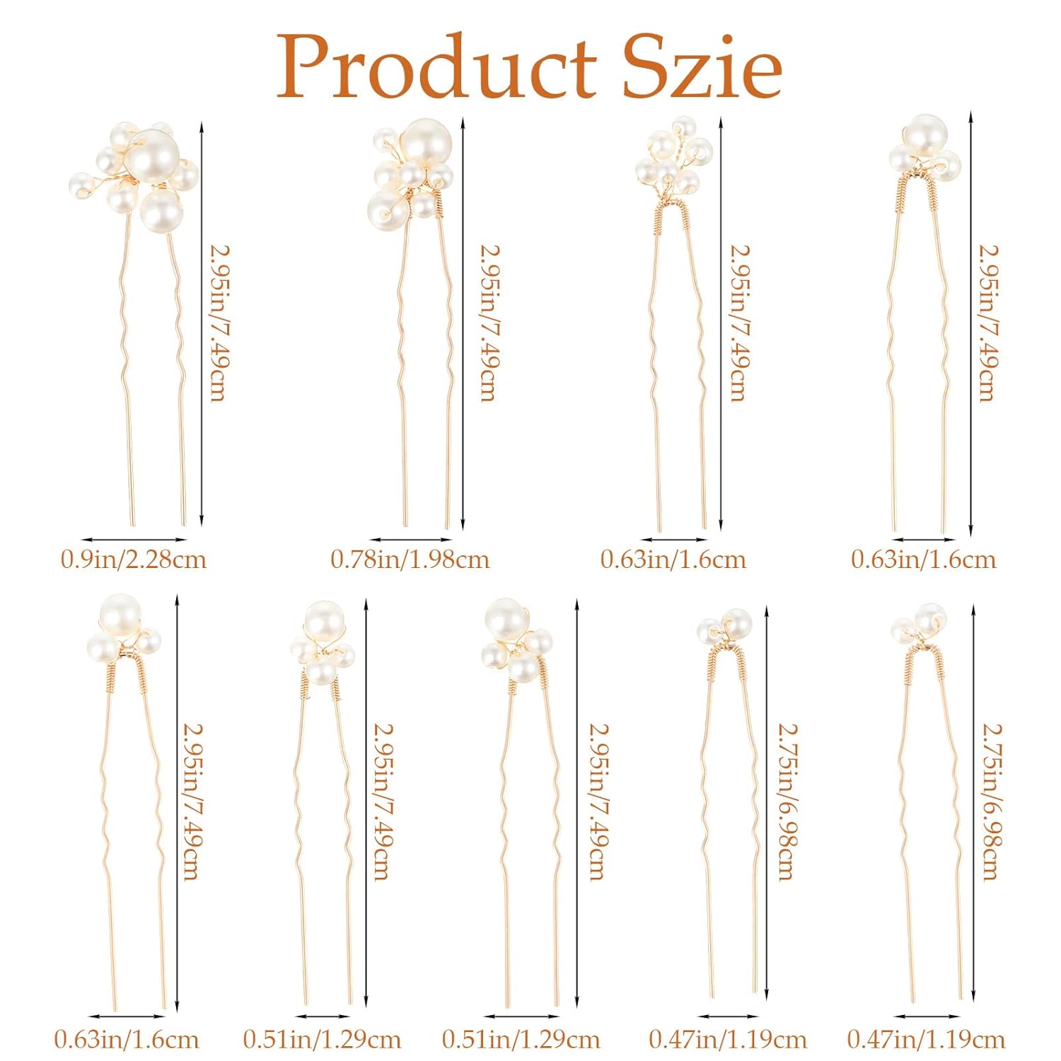 9 Pieces Pearl Hair Pins for Wedding Bridal Hair Accessories for Party, Pearl Bobby Pins for Women, Wedding Hairstyles Accessories for Brides Bridesmaid Girls - Image 2