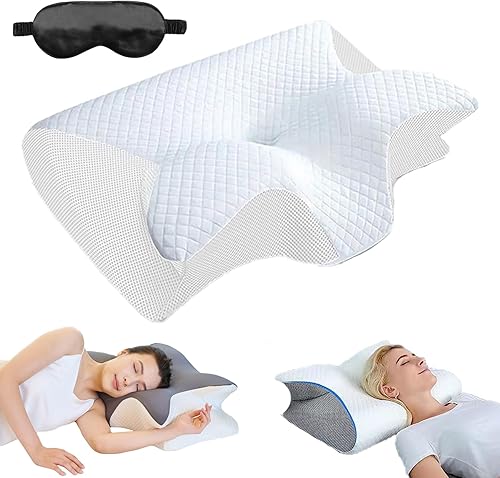Miniatura 1 de Restora - Almohada para la apnea del sueño, almohada de tracción cervical Restora, almohadas ergonómicas para dormir de lado para aliviar el dolor,